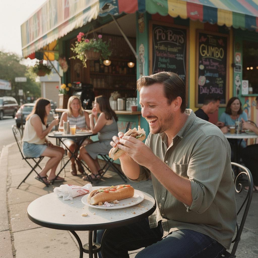Традиционное блюдо креольской кухни, поданное на столе в ресторане.
